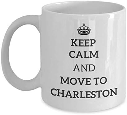 Запазете спокойствие и Переезжайте В Чарлстън, Чаша Чай, За Пътник, Подарък за Колега, Приятел, Чаша за пътуване От Западна Вирджиния, Подарък