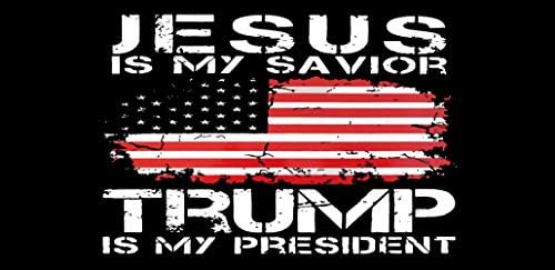 Търговия на едро партия от 6 Исус е Мой Спасител, Тръмп-Ми Президент, Флаг Бедствия САЩ, Vinyl Броня Стикер, Стикер