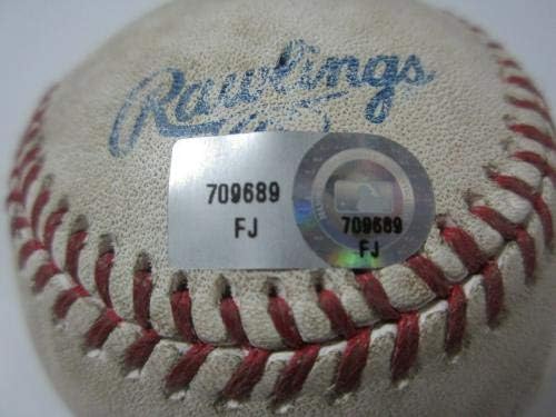 Ню Йорк Янкис против Балтимор Ориълс Робинсън Кано В една игра Използва MLB Бейзбол Auth - В играта MLB Използвани бейзболни топки
