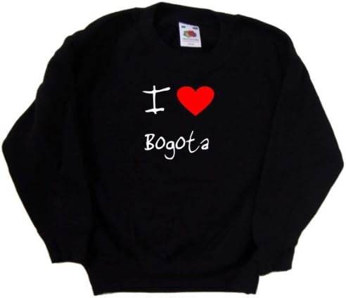 Черна детска Hoody I Love Heart Bogota
