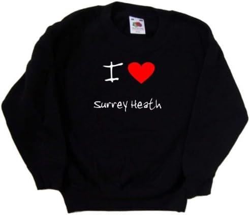Черна детска Hoody I Love Heart Surrey Heath