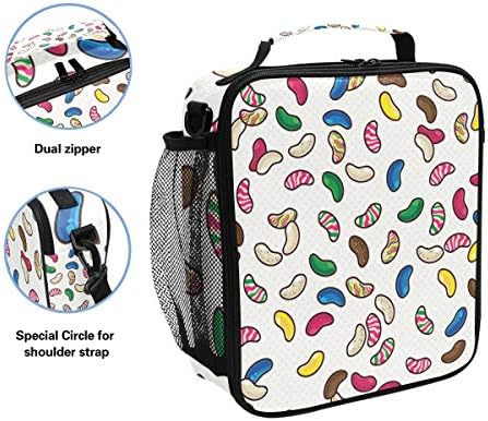 Цветна Jelly Bean Candy Lunch Box Мъкна Чанти За Многократна Употреба Училище Чанта-Хладилник