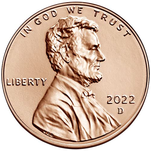 2022 D BU Lincoln Shield Cent Избор на монетния двор на САЩ, Без да се прибягва