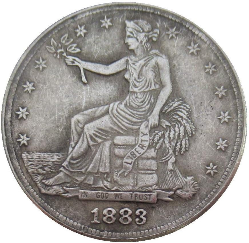 Възпоменателна монета Take Flower 1883 г. на стойност 1 щатски долар, Точно Копие със Сребърно покритие