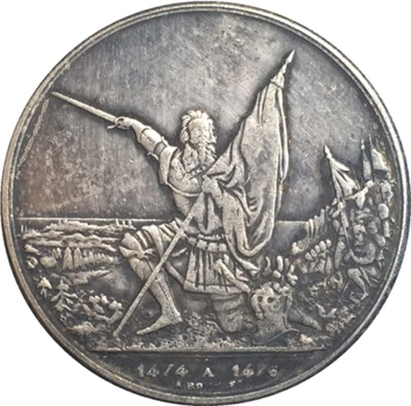 QINGFENG 1874 Конфедерация Монета с Медна сребърно покритие Антични Монети Събиране на монети Занаятите Могат да