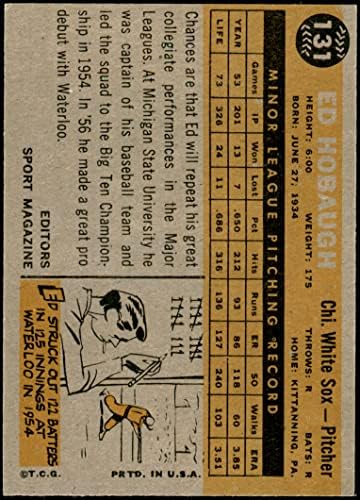 1960 Topps 131 Звезда-начинаещ Чикаго Уайт Сокс Ед Скитник (бейзболна картичка) NM/ MT White Sox