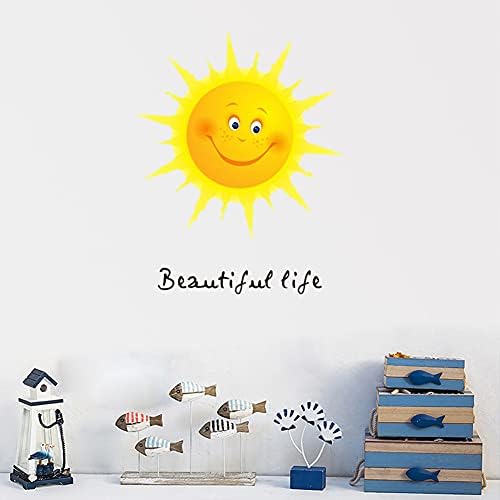 Wallpark Лъчисти Усмивката на Слънцето Красив Живот Стикери За Стени, Стикери за Стена, За Деца Детска Домашна Детска