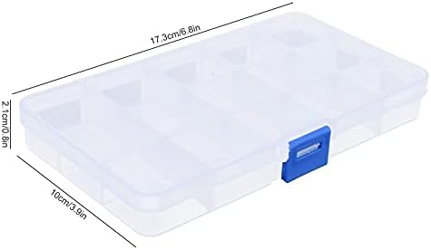Кутия За Съхранение На Бижута Alvinlite, Прозрачен Пластмасов Материал Бижута Мъниста Обеци, Колиета Разделителната