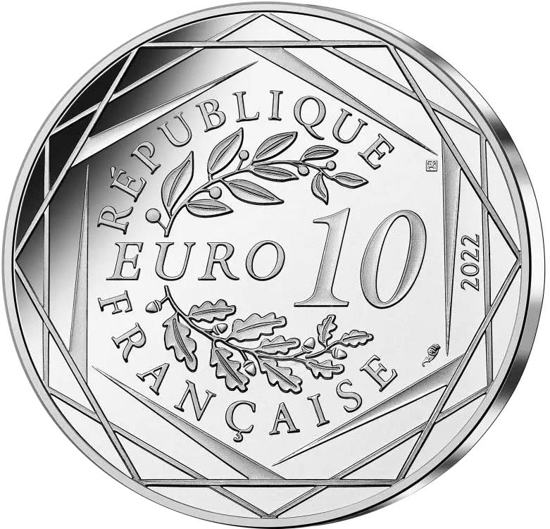 2022 ДЕ Астерикс PowerCoin Празнично Настроение Сребърна Монета От€ 10 Евро Франция 2022 БУ Брилянт Без лечение