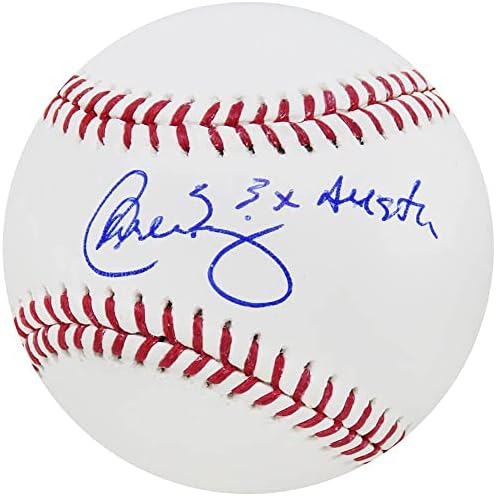 Карлос Баерга подписа Официален бейзболен мач Роулингс МЕЙДЖЪР лийг бейзбол с бейзболни топки 3x All Star с автограф