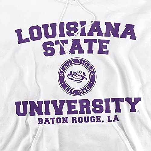 Hoody с качулка за възрастни Унисекс с логото на Circle за Университета на щата Луизиана LSU