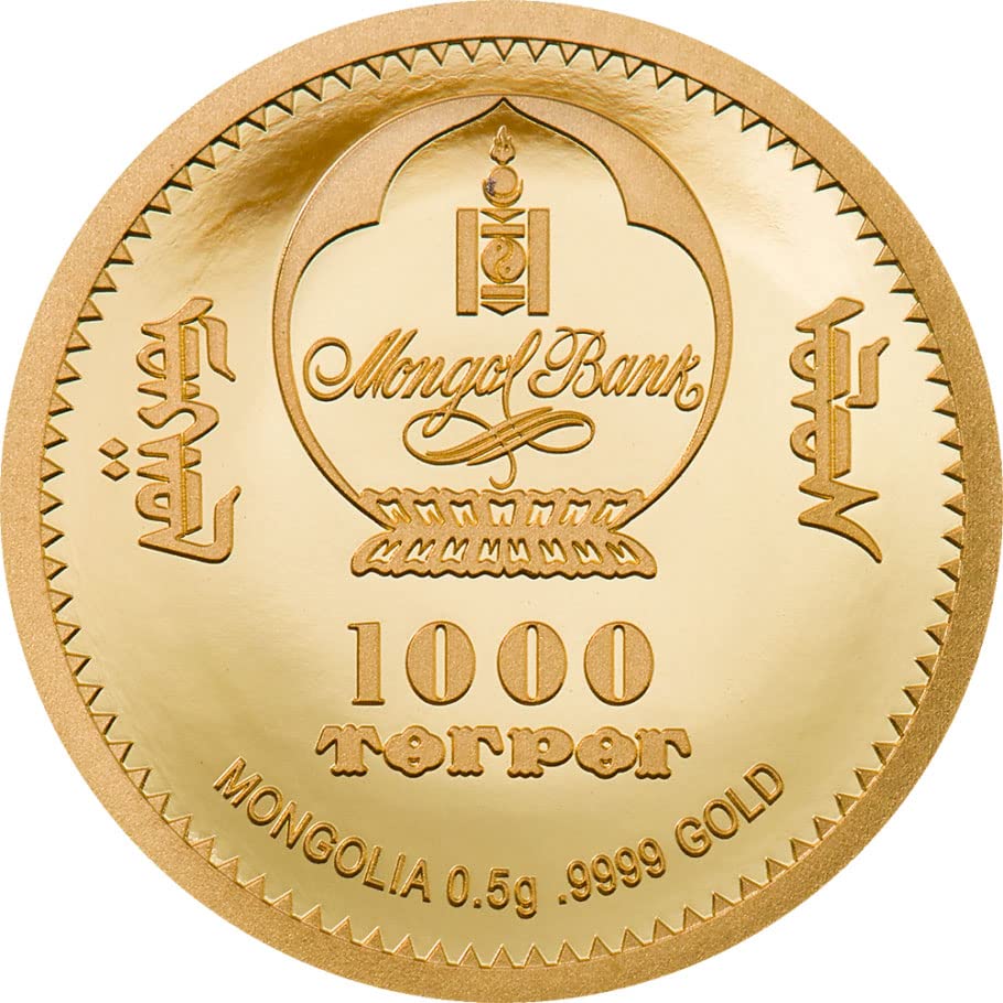 2023 Лунна Година под формата на Монети PowerCoin Година на Заека Лунна Събиране на Златна Монета От 1000 Тогрог