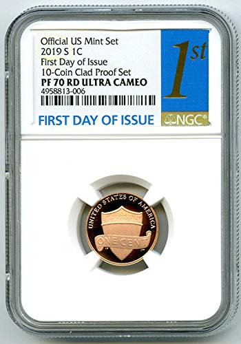 Монетен ДВОР на САЩ Линкълн Union Shield 2019 Г. ОФИЦИАЛНО ДОКАЗАТЕЛСТВО за ПЪРВИЯ ДЕН на ИЗДАВАНЕ Penny Cent PF70