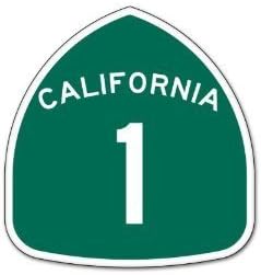 Стикер на прозореца на бронята на автомобила California Route Highway 1 4 х 4