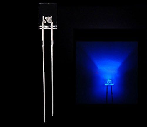 100шт 2x5x7mm Синя Led Правоъгълник Вода Прозрачна Светлина LED