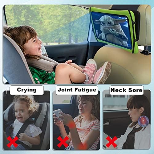(2 - ро Бит .) Титуляр таблет за останалите главата на автомобила, за iPad, Задните седалки, Кола таблет с възможност за завъртане на 360 °, Кола планина за iPad за деца, Подхо