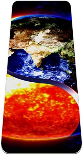 Siebzeh 3D Yin Yang Sun Earth Премиум-Дебела подложка за йога, в екологично Чист Гумена подложка за здраве и фитнес,