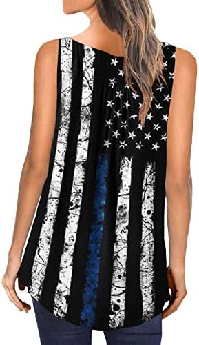 Патриотични Върховете на 4 юли, 2023, Тениски за жени, Модерен Топ с Американския Флаг, Тениска на Райета, Блузи