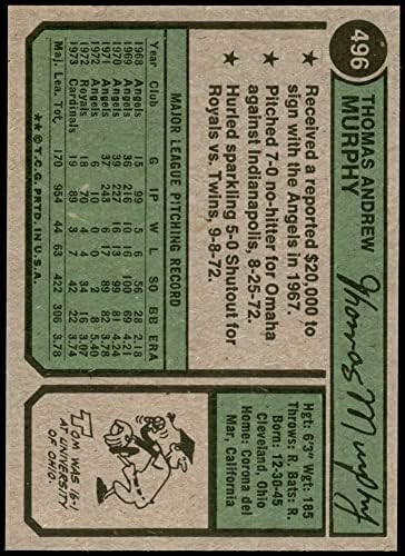 1974 Topps 496 на Том Мърфи Сейнт Луис Кардиналс (Бейзболна картичка) NM /MT + Кардиналс