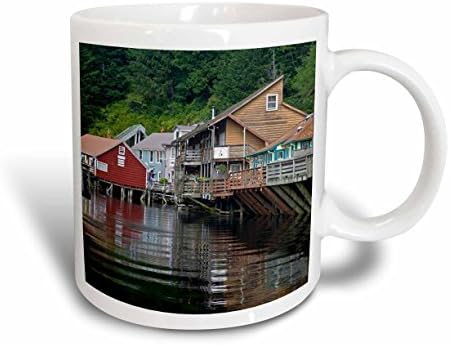 3dRose Аляска, канал Ketchikan, дом на Вик-street-US02 BJA0239-Керамична чаша Jaynes Gallery, 11 грама, бяла