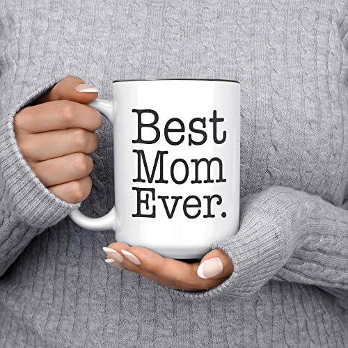 Най-добрата мама на света - Двустранен Кафеена чаша за чай на 15 унции (с черна инкрустация)