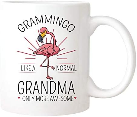 Saviola - Grammingo Като Обикновена баба, Само По-Страхотна Чаша, Сладка Розова Чаша с фламинго За баба, Кафеена