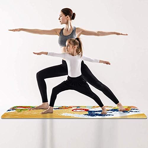 DJROW килимче За Йога Японски нова година Модел Натурален Подложка За Упражнения Пилатес Еко-Мат За Фитнес Зала