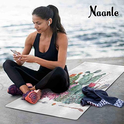 Naanle килимче за Йога с Чанта За Носене Комплект Подложка За Упражнения Сгъване Нескользящий Пътен Лек Тренировъчен