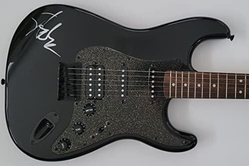 Стив Стивънс подписа договор с Fender, Squier electric guitar COA точното доказателство, с автограф от звезда Idol