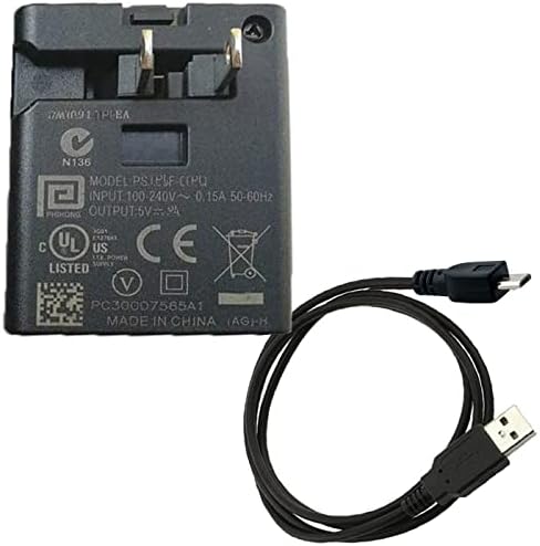 Адаптер UpBright 5, ac/dc адаптер + Кабел за зареждане Micro USB съвместим с Withings BPM Connect HNEJ2ZM/A 3700546705984 WI6GO Wi-Fi Smart следи кръвното налягане на захранващия Кабел 5 В dc Зарядно устрой?