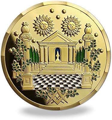 Масонская монета за Подарък гроссмейстера Хирама Абиффа Син на една вдовица Масона Синята ложа
