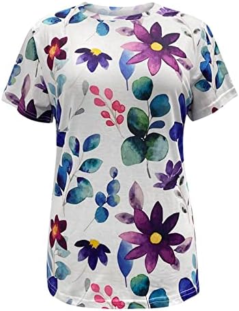 Блузи-Ризи за Жени е Свободен, намаляване на Дамски Летни Блузи, Ежедневни Тениски с Къс Ръкав, Свободни Дамски