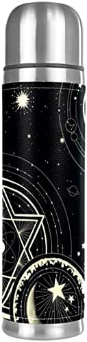 Неръждаема Стомана Кожена Чаша С Вакуумна Изолация Constellation Термос Бутилка за Вода за Топли и Студени Напитки на Деца, Възрастни, 16 Унции