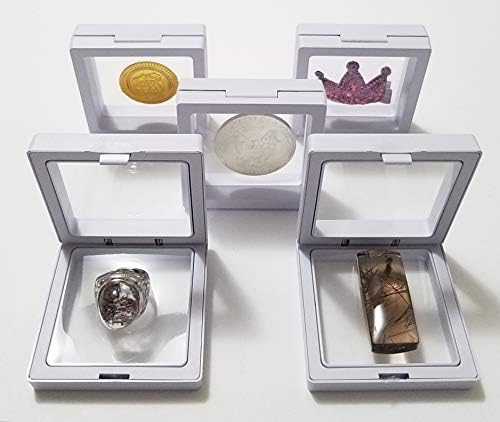 JM Комплект от 5 бр., Прозрачен 3D Притежателя с плаващ Панел/Кутия/Рамка за Challenge монети, Медальони AA, Антикварни,