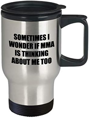 Забавен подарък за ММА - Чаша за пътуване ММА - Подарък бойцу ММА - Смесени бойни изкуства - MMA също мисли за мен