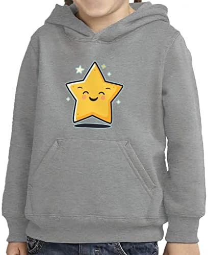 Hoody-Пуловер за деца Усмивка Стар - Симпатична Руното Hoody с качулка Гъба Звезди - Hoody с принтом за деца