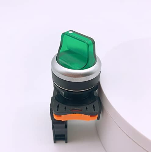 1БР Диаметър 22 мм Къса дръжка Бутон на завоя Двухпозиционный превключвател с самоблокирующейся дръжка 1NO или 1NC Jiangsu Shuangke SKB0-PX10/SKB0-PX01 - (Цвят: зелен, размер: 1NO)