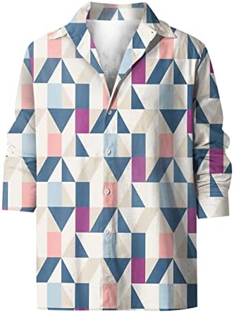 ayaso мъжки ежедневни ризи с дълъг ръкав, лека туника с шал яка подпора на копчета, блуза, за партита, риза обичайното