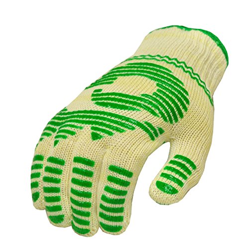 Ръкавици GF 1684L-12 Топлоустойчиви ръкавици за фурна, издържат на силна топлина, Гъвкава рукавица за фурна за 5 пръста, Голяма (опаковка от 12 броя)