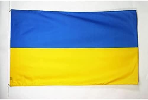 Флаг AZ Знаме на Украйна 2 'x 3' - Украински знамена 90 x 60 см - Банер 2x3 метра От лек полиестер