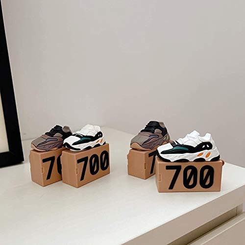 Калъф за Airpods Силиконов Калъф-кутия за обувки Подлец 700, Съвместим с калъф AirPods 2/1, устойчив на удари Кокосов