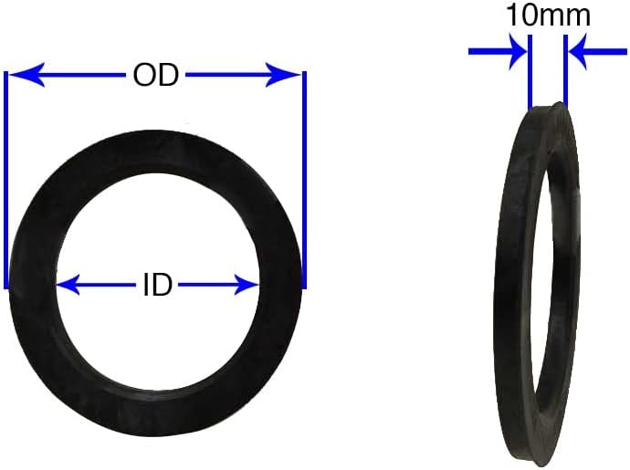 Джанти аксесоари Комплект от детайли от 4 центрирующих пръстените на главината с диаметър от 72,56 мм до 63,40 мм,