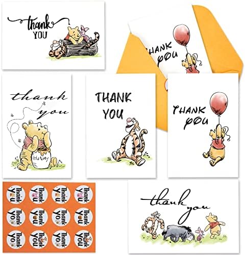 40 Благодарственных пощенски Картички с изображение на Мечо С Конвертами и Стикери, Празни пощенски Картички С Поздравителни