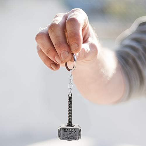 365Home Метален Чук Ключодържател Hammer Key Ring, Страхотни Подаръци за Мъже, Съпруг, Човек