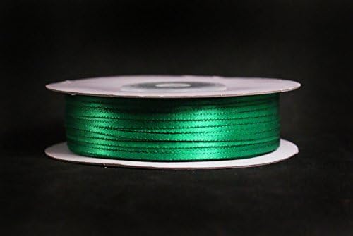 Двойна предна Сатен лента CalCastle Занаятите От полиестер 100yrds с намотка 1/8 инча (Мятно-зелен)