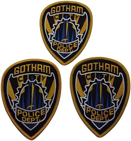 Серия ивици с логото на супергерой Прилеп, на бродирани полицай от министерството на Готэма, Комплект от 3