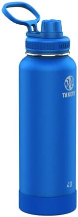 Случайна Бутилка за вода Takeya Actives от Неръждаема Стомана с Капак-Улей, 40 Грама, Кобалт