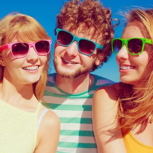Pibupibu Neon Colors Party Favor Доставя Унисекс Слънчеви очила в опаковка от 8 броя
