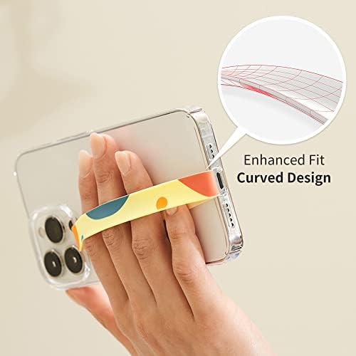 Стилен силиконов каучук Sinjimoru за мобилния телефон като притежателя на телефона, съвместим с безжична зареждане с тънък ключодържател за телефон за iPhone Apple и калъфи