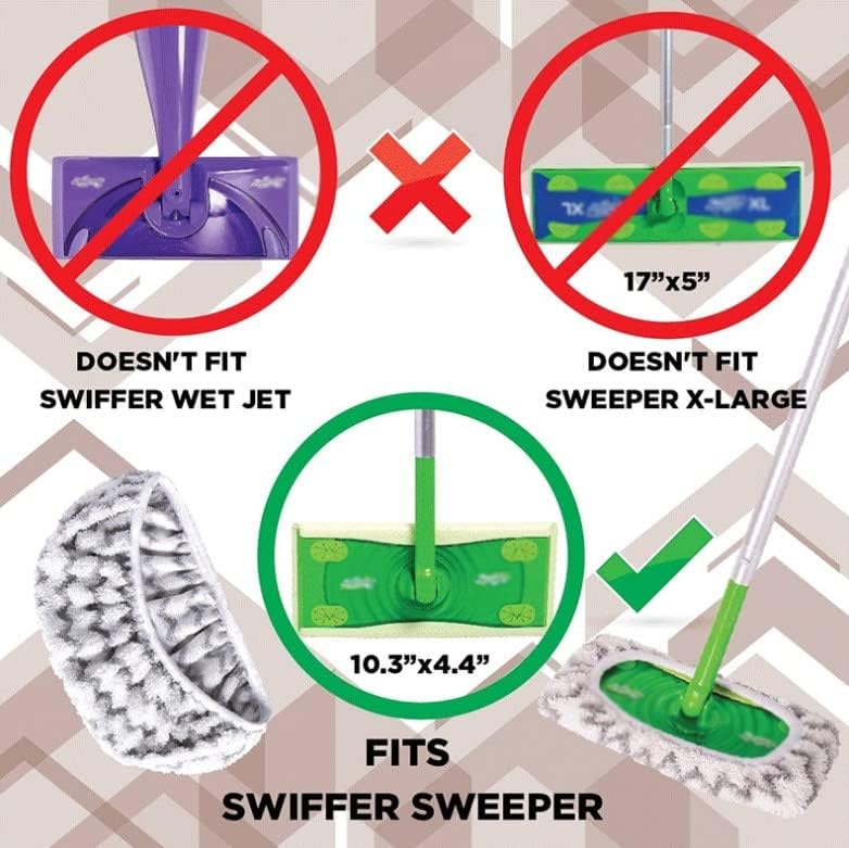 SLNFXC Подходяща моющаяся въже за почистване, резервни части за замяна на влажни и сухи парцали (Цвят: 4 бр.)